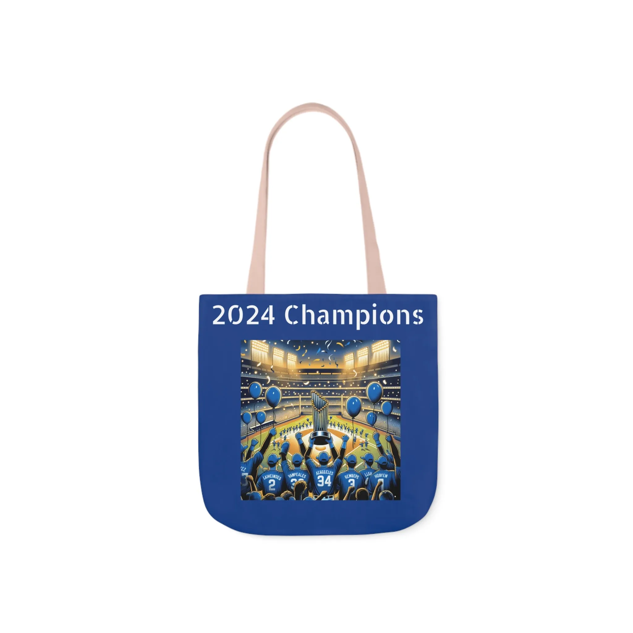 Canvas Tote Bag, 5-Color Straps : LA Dodgers Customized Tote Bag 2024 World Series Champs
