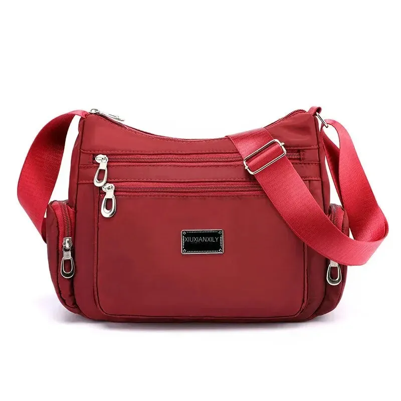 Lady Glams Large Capacity Oxford Cloth Women Crossbody Bag - Effortless Organization in Simple Style
